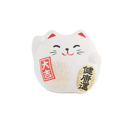 Maneki Neko blanc (Chat bonheur santé) 5,5 cm